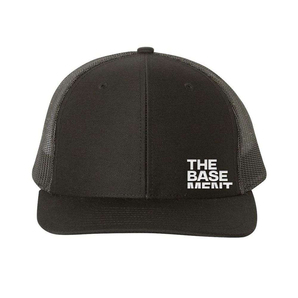 Trucker Cap - 112 (All Black w/ White Logo)