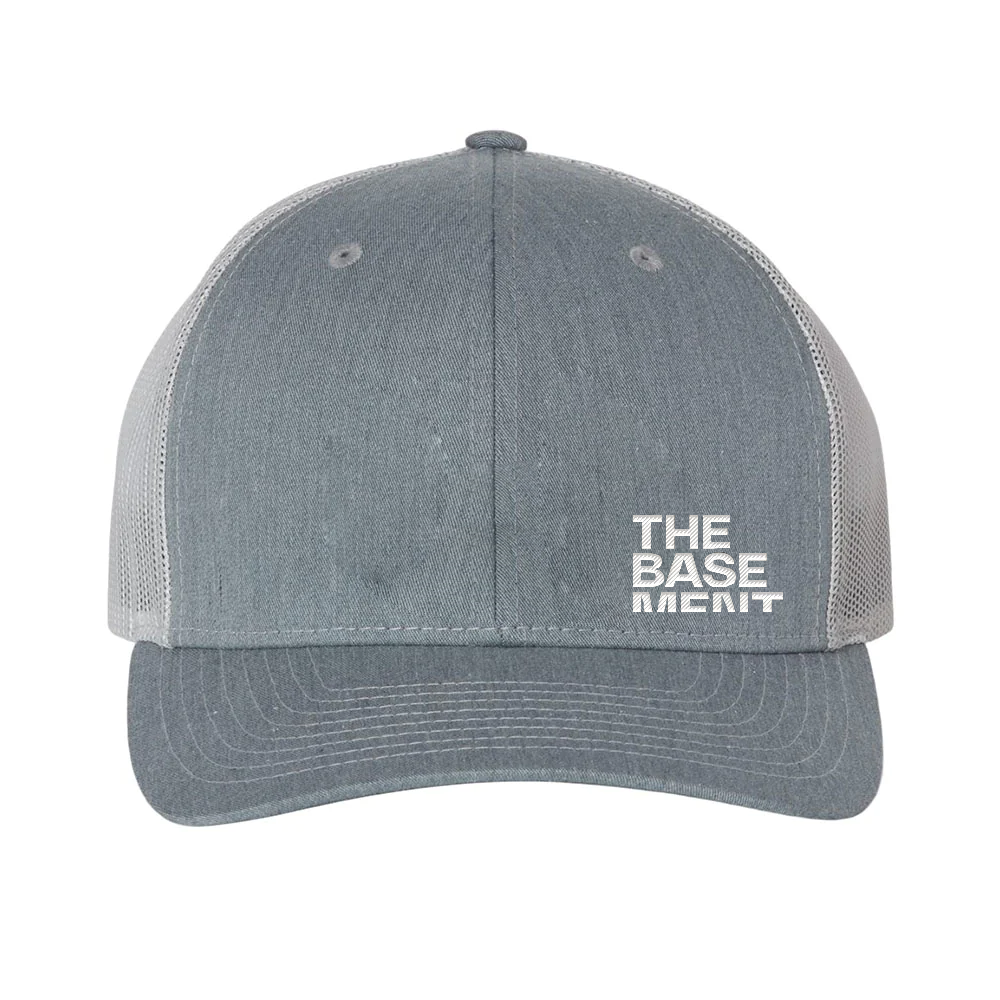 Trucker Cap - 112 (Heather Grey/Light Grey w/ White Logo)